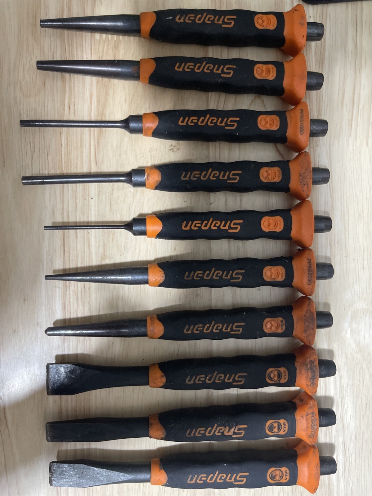 Snap On Comfort Grip 10 Piece Punch And Chisel Set