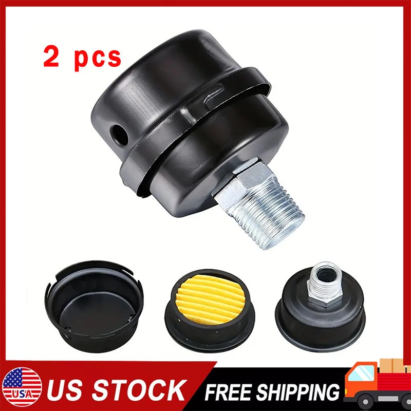 20mm 2x Air Compressor Metal Filter Intake Filter Noise Muffler Silencer 1/2″ PT