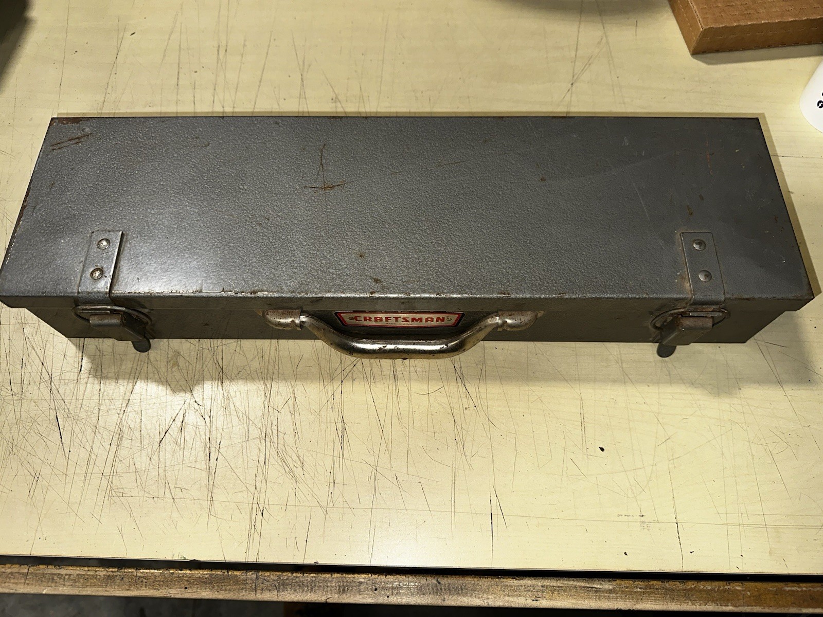 Vintage Craftsman USA 18-Piece 3/4″ Drive Socket Set w/ Metal Box V Crown Logo