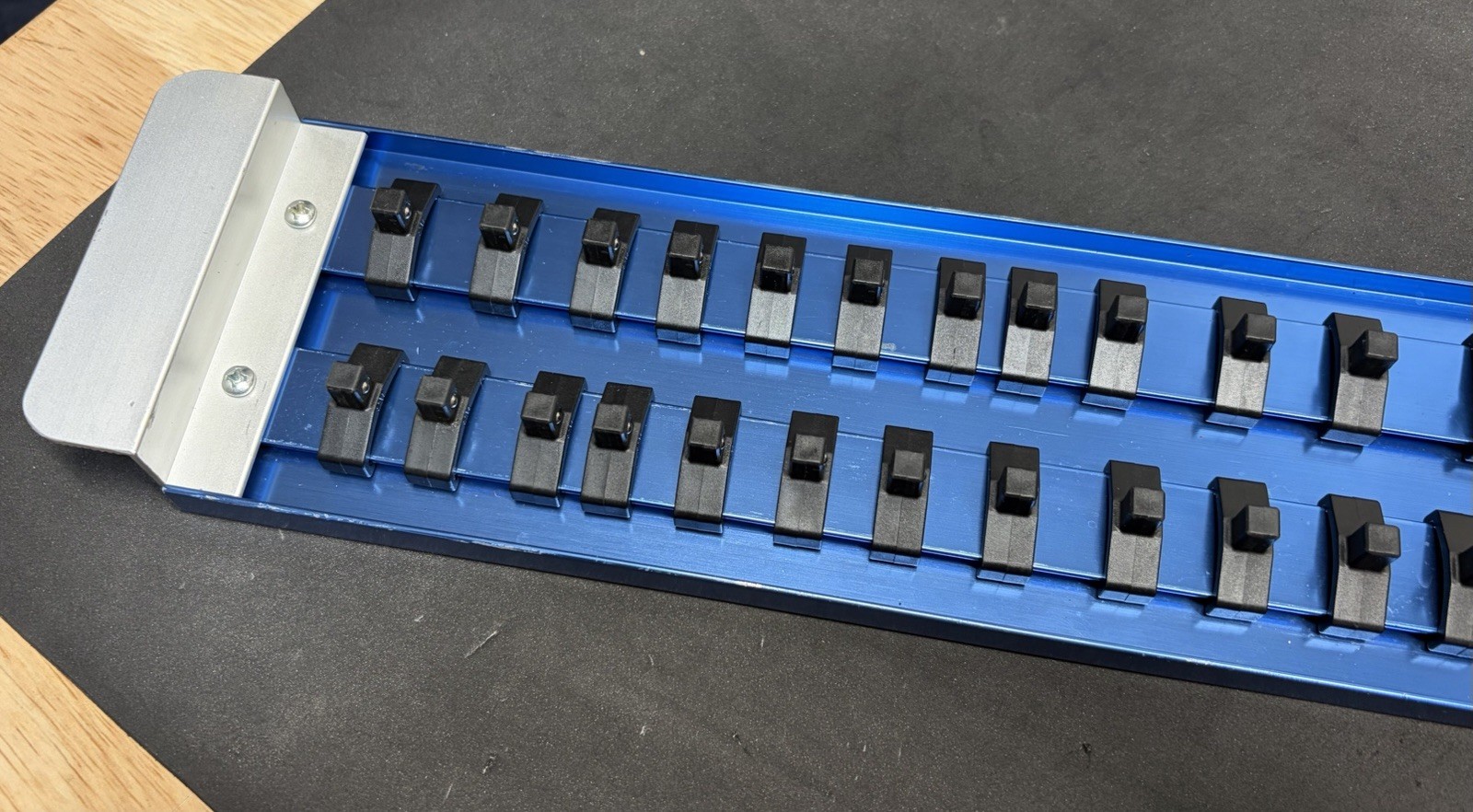 Mac Tools 1/4″ BLUE 48pc Socket Tray Rack Holds Shallow & Deepwell Sockets
