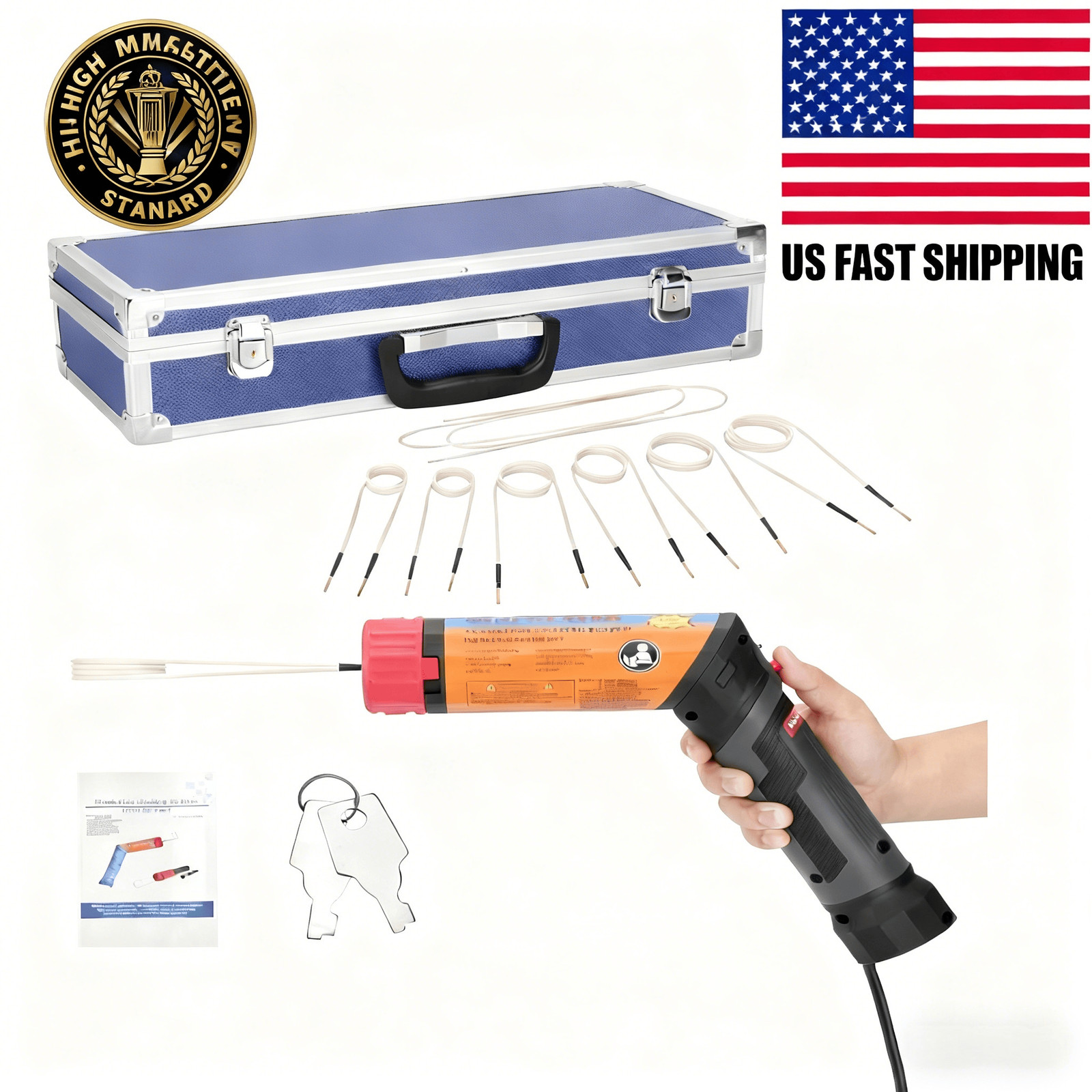 1100W Magnetic Induction Heater Kit Tool For Automotive Heat + 8 Coils