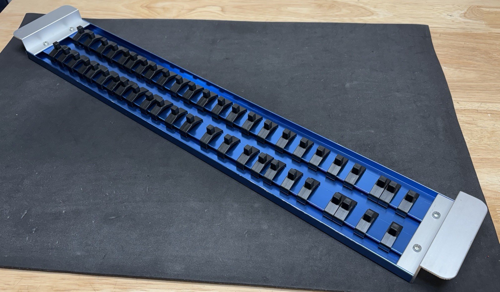 Mac Tools 1/4″ BLUE 48pc Socket Tray Rack Holds Shallow & Deepwell Sockets