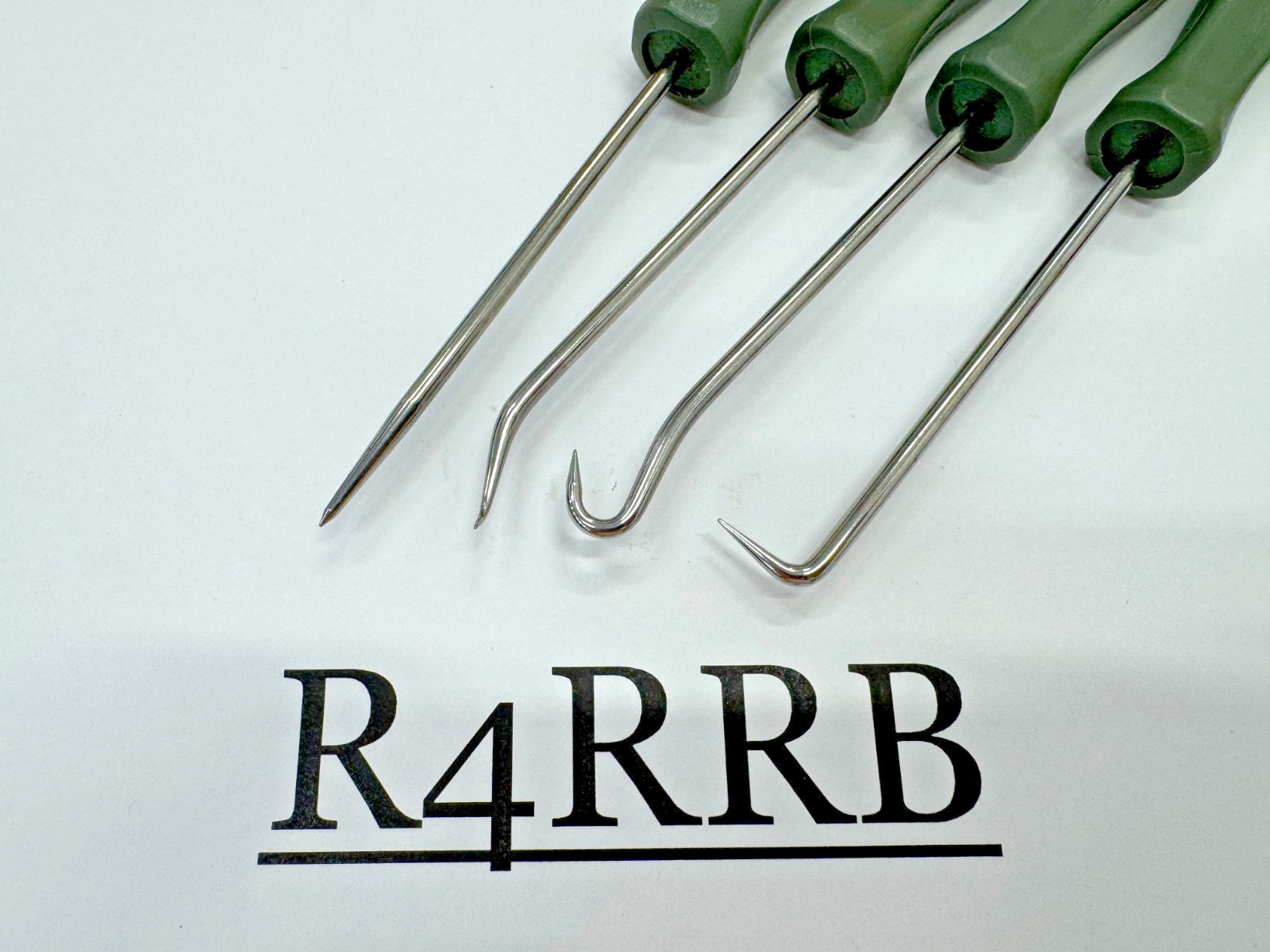 Snap-on Tools USA RARE NOS COMBAT GREEN Mini Hard Handle Hook Pick Set ASA204BCG
