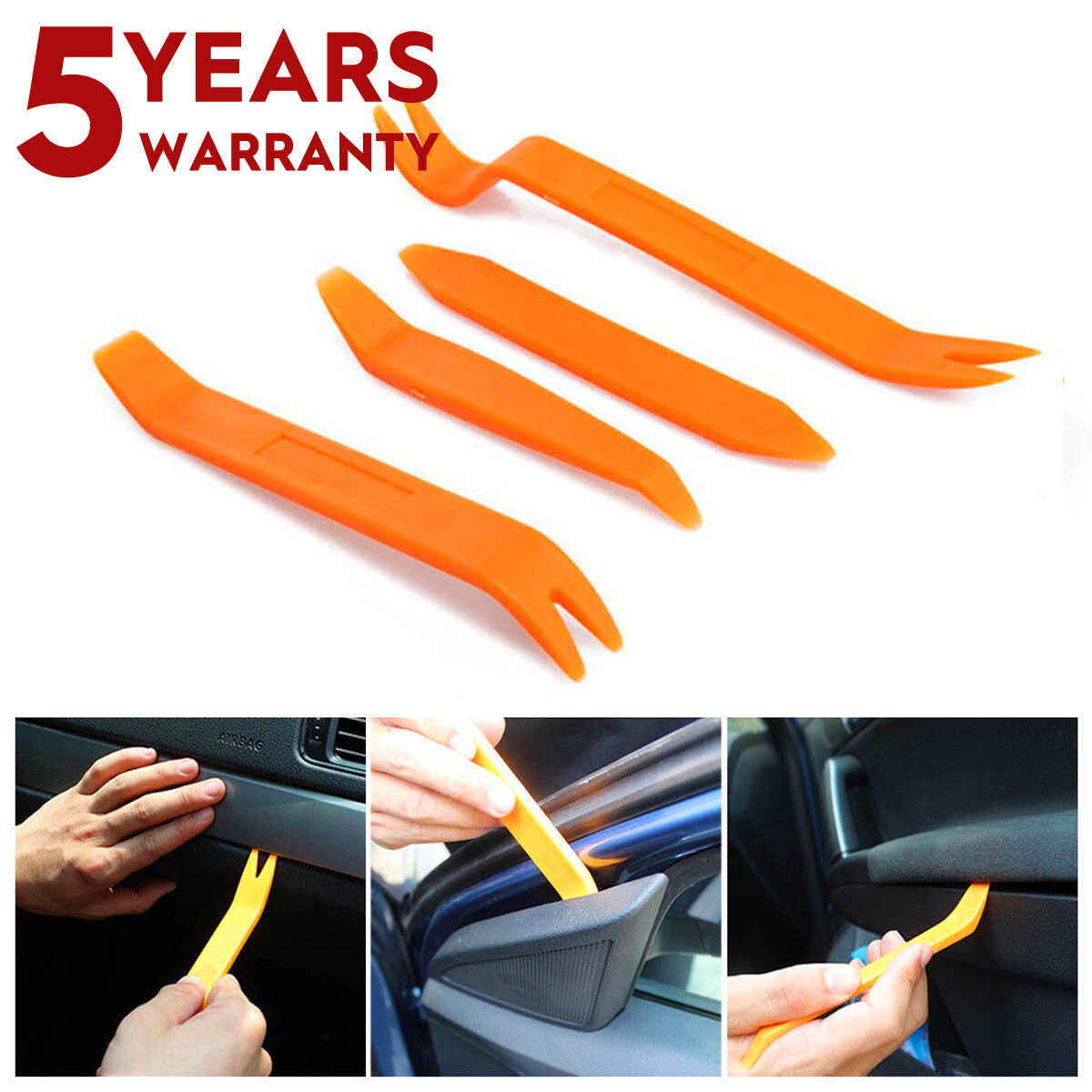 4PCS Car Radio Dash Panel Install Removal Pry Tool Kit Stereo Door Clip Trim US
