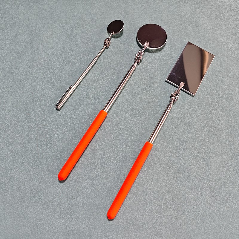 3PCS Telescoping Mirror Inspection Round Square Mirror Inspection Tool