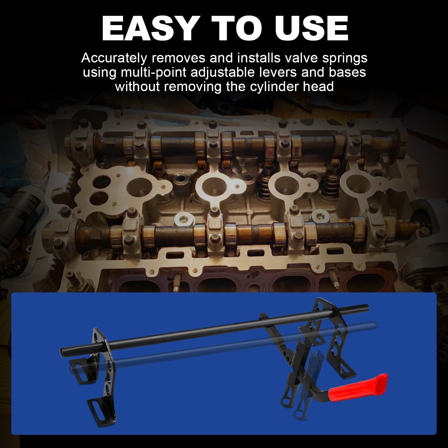Overhead Valve Spring Compressor Steel Stem Seal Installer Remover OHV OHC Tool