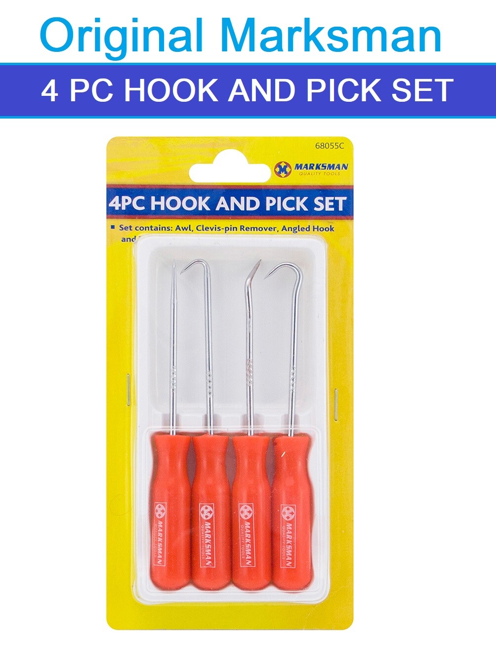 Original 4PC HOOK AND PICK SET SEAL & O RING REMOVAL TOOL MECHANICS GARAGE TOOL